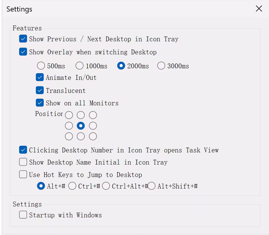 Windows 虚拟桌面助手:在任务栏托盘显示当前虚拟桌面编号 6 Windows 虚拟桌面助手:在任务栏托盘显示当前虚拟桌面编号 6