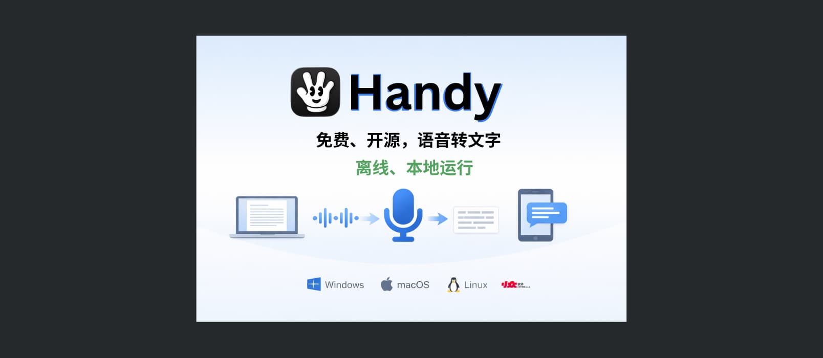 Handy - 听写助手!按下快捷键说话,松开输入文字。完全离线,本地运行 1 Handy - 听写助手!按下快捷键说话,松开输入文字。完全离线,本地运行 1